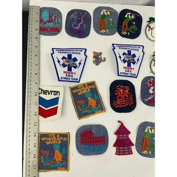 31 PC Assorted Sewing Applique Patches Iron on Sew On NEW Mixed Vintage - Picture 3 of 11
